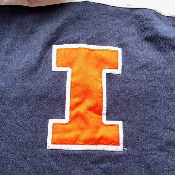 U of ILLINOIS Champion HOCKEY HOODIE 67, size M used once! Lace Hood (mens S) - Picture 10 of 15
